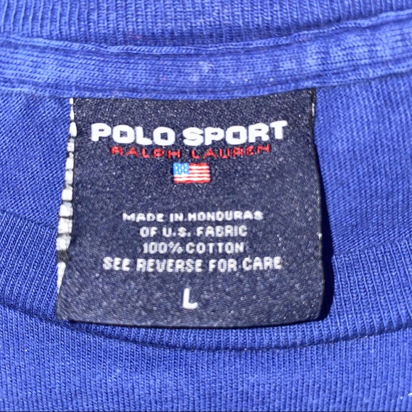 Vintage Polo Sport Spell Out Long Sleeve Tee Large - Picture 4 of 5